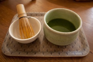 Ready to taste matcha at Maison de Thé in Paris