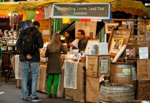 Tea2you Darjeeling tea stall in Borough Market in London