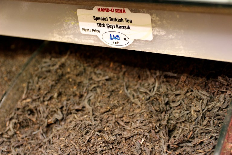 Special Turkish tea sold in Spice Bazaar